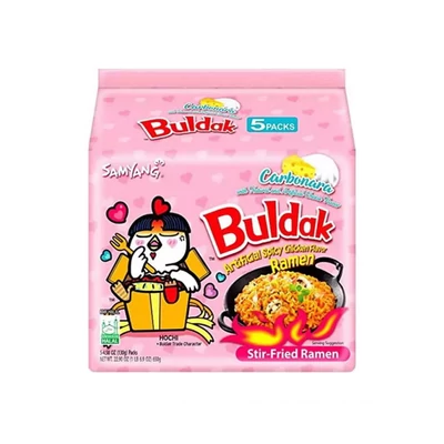 5 db SamYang Buldak Ramen Csirkés Tészta Carbonara ízesítéssel 130 g 