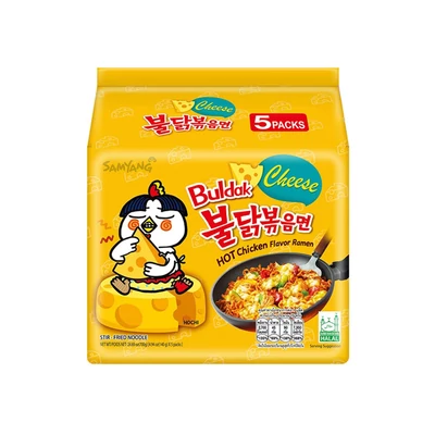 5 db Samyang Buldak Csirkés tészta sajtos ízesítéssel 140 g