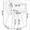 Kép 3/10 - Dubai design velvet étkezőszék - bézs