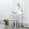 Kép 2/4 - Kozmetikai fésülködő és sminkasztal székkel MONIKA TLC01