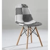 Kép 1/6 - Patchwork étkezőszék- fehér kockás