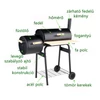 Kép 8/8 - BBQ GRILL ÉS SMOKER - 113 CM