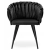 Kép 4/10 - Dubai design velvet étkezőszék - fekete