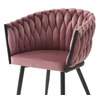 Kép 5/6 - Dubai design velvet étkezőszék - piszkosrózsaszín