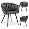 Kép 2/10 - Dubai design velvet étkezőszék - sötétszürke