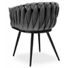 Kép 6/10 - Dubai design velvet étkezőszék - sötétszürke