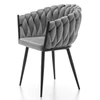 Kép 5/8 - Dubai design velvet étkezőszék - világosszürke