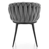 Kép 8/8 - Dubai design velvet étkezőszék - világosszürke