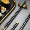 Kép 3/5 - 5 pár evőpálcika- black-gold