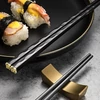 Kép 4/5 - 5 pár evőpálcika- black-gold