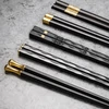 Kép 1/5 - 5 pár evőpálcika- black-gold
