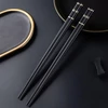 Kép 3/3 - 5 pár evőpálcika- black-gold simple