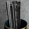 Kép 2/3 - 5 pár evőpálcika- black-silver