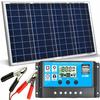 Kép 1/4 - 12V 30 Watt napelemes töltő szett töltésvezérlővel  10A