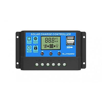 Napelem töltésszabályzó LCD kijelzővel 12V 24V 10A