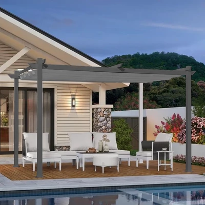 Pergola 3x4m antracit színben