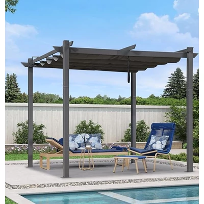 Pergola 3x3m antracit színben