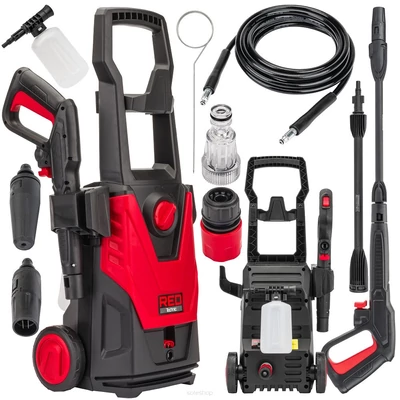 RED TECHNIC MAGASNYOMÁSÚ MOSÓ 1600W / 120BAR / 230BAR  + TARTOZÉK KÉSZLET