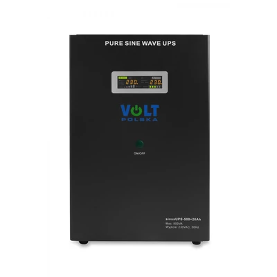 SINUS UPS 500 + 26AH beépített akkumulátor  (300 / 500 W) VÉSZ-TÁPELLÁTÁS