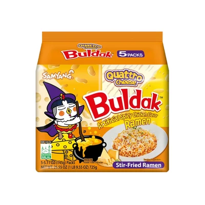 5 db Samyang buldak QUATTRO négysajtos tészta 145g