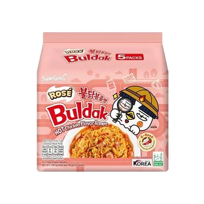 5 db SAMYANG BULDAK CSIRKÉS TÉSZTA ROSÉ BACON ÉS SONKA ÍZESÍTÉSSEL 140G