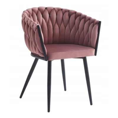 Dubai design velvet étkezőszék - piszkosrózsaszín
