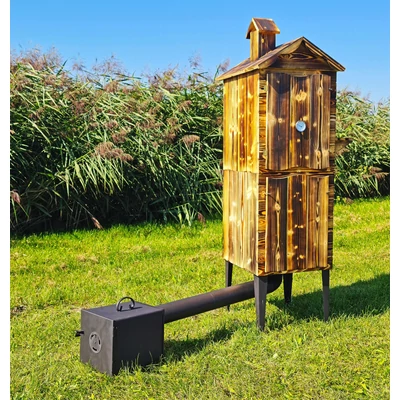 SETA  HÁZI FÜSTÖLŐ OPÁL+ TŰZTÉR DUPLA (BBQ - SMOKER)