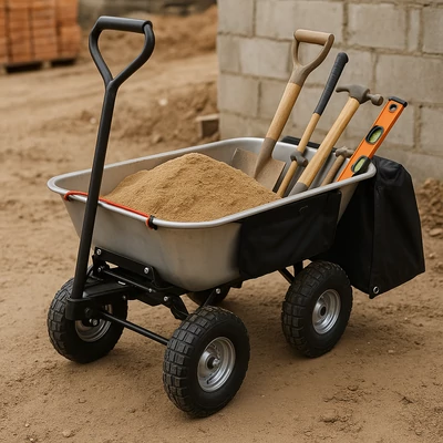 SETA KERTI KÉZIKOCSI - BILLENŐ - SZÜRKE( 95L- 250KG)