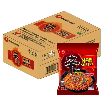 20 db Nongshim Stir Fry Shin Ramyun Instant Tészta