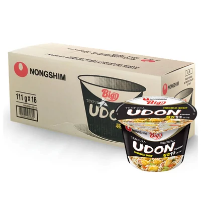 16 db Nongshim Big Bowl Tempura Udon Tészta Box