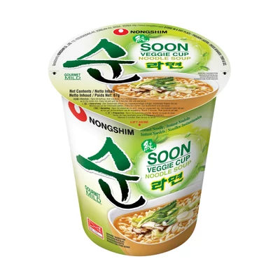 Nongshim Veggie Cup vegán Instant tészta