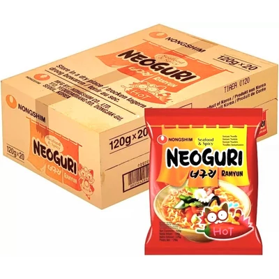 20 DB NONGSHIM NEOGURI RAMYUN BOX CSÍPŐS INSTANT TÉSZTALEVES 120G