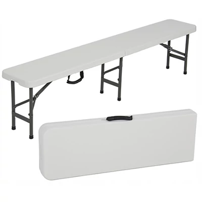 SETA Összecsukható pad - sörpad - 180 cm fehér 
