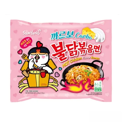  SamYang Buldak Ramen Csirkés Tészta Carbonara ízesítéssel 130 g