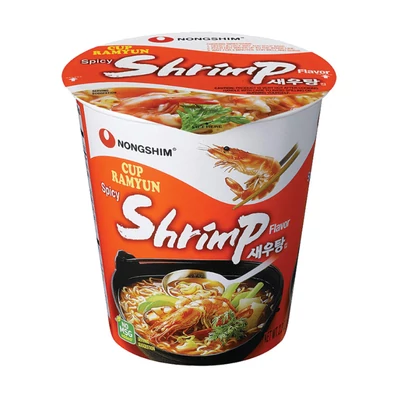5 db Nongshim cup spicy shrimp tészta 67g