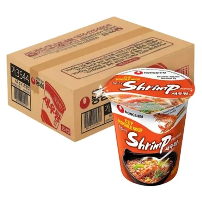 15 db  Nongshim cup spicy shrimp tészta 67g