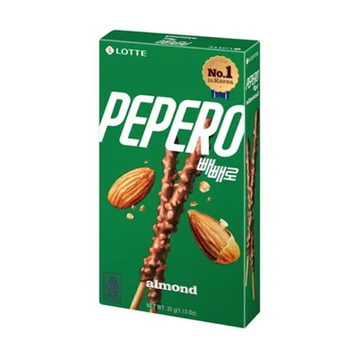 Pepero mandulás csokoládés ropi