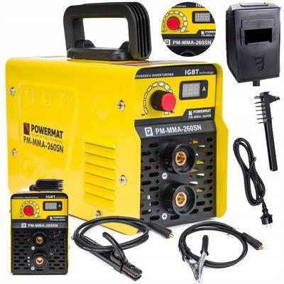 POWERMAT 260A MMA IGBT INVERTER HEGESZTŐ GÉP LCD KIJELZŐVEL