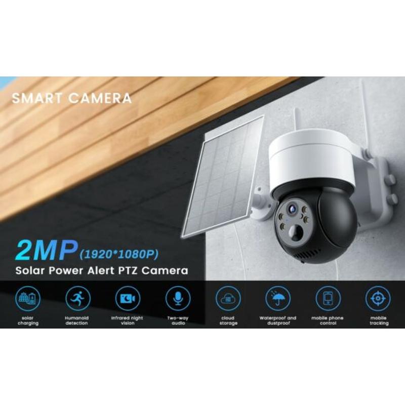 ICSee napelemes Wifi Smart okos kamera Full HD ABQ-Q6 + MEMÓRIAKÁRTYA