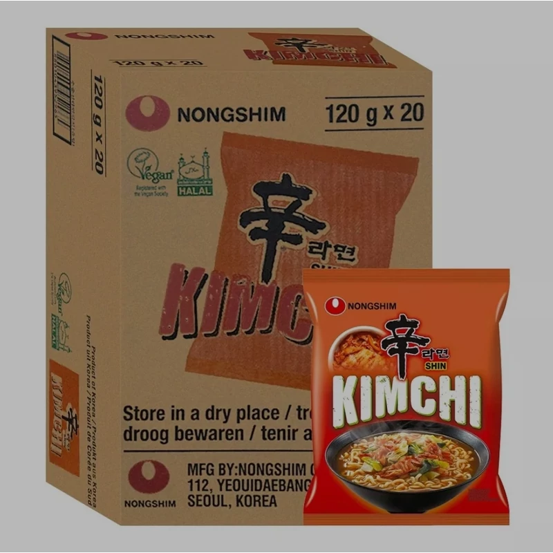 20 db NONGSHIM  KIMCHI BOX INSTANT TÉSZTALEVES 120GR