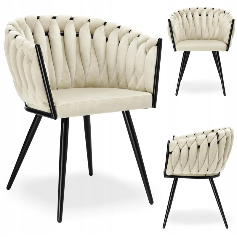 Dubai design velvet étkezőszék - bézs