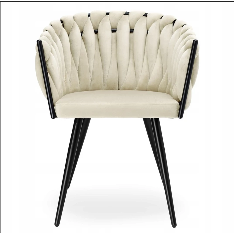 Dubai design velvet étkezőszék - bézs