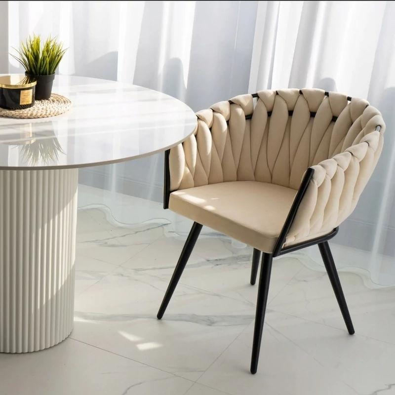 Dubai design velvet étkezőszék - bézs