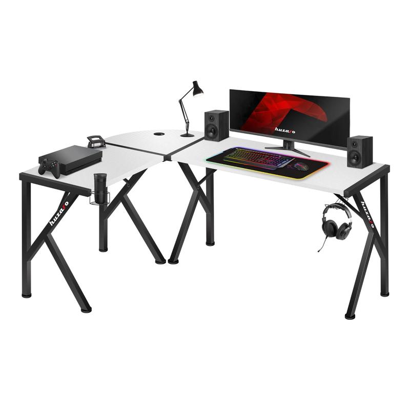 Huzaro 6.3 gamer asztal - fehér