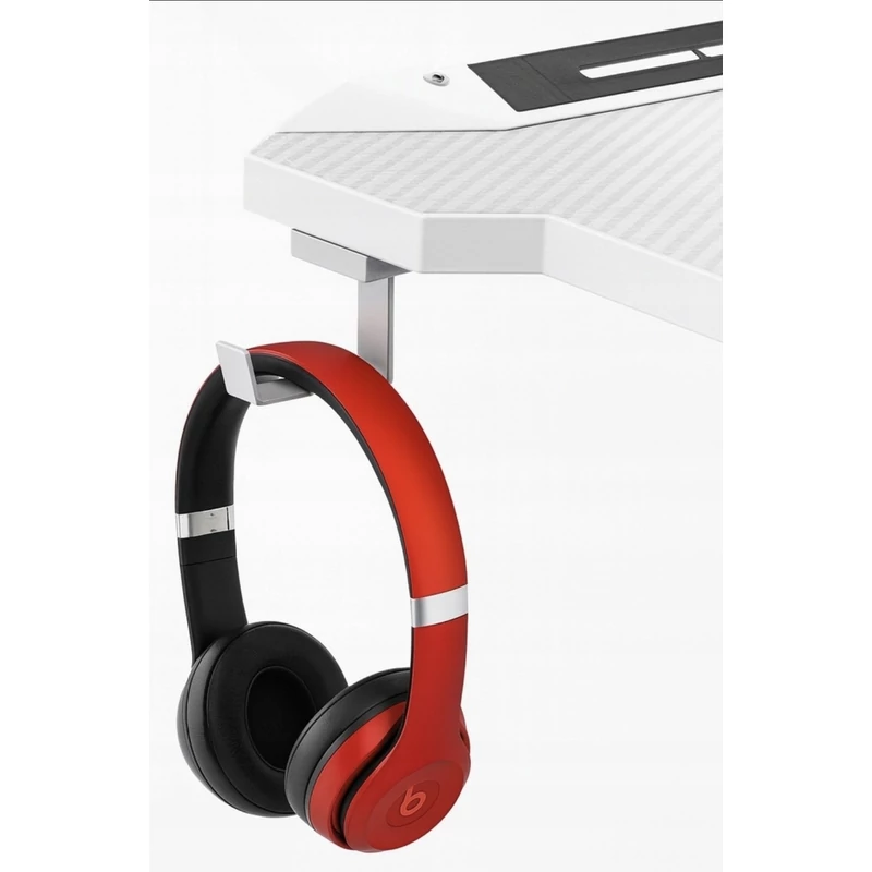 Gamer asztal RGB LED Világítással 120 cm Fehér