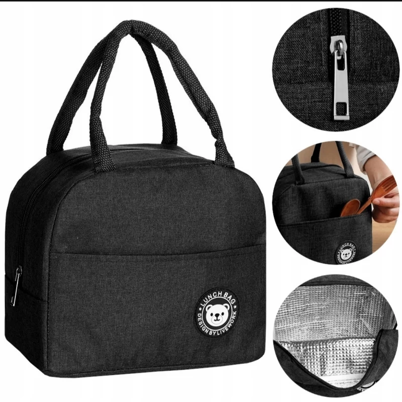 THERMO TÁSKA - LUNCH BAG Fekete 