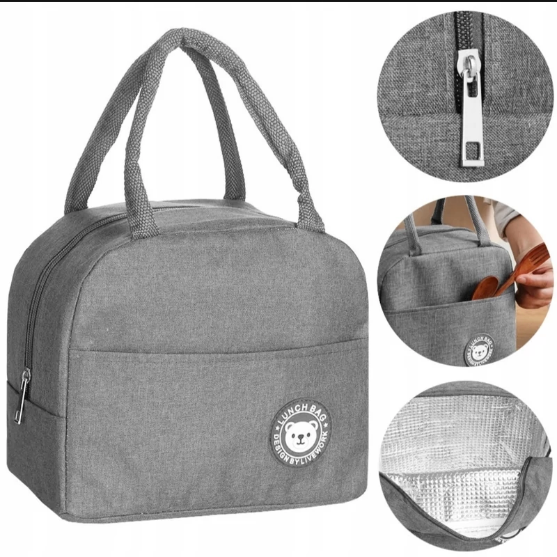 Thermo táska  - Lunch bag szürke
