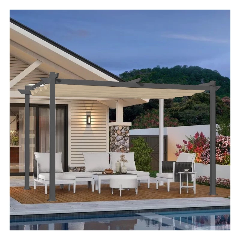 Pergola 3x4m antracit színben
