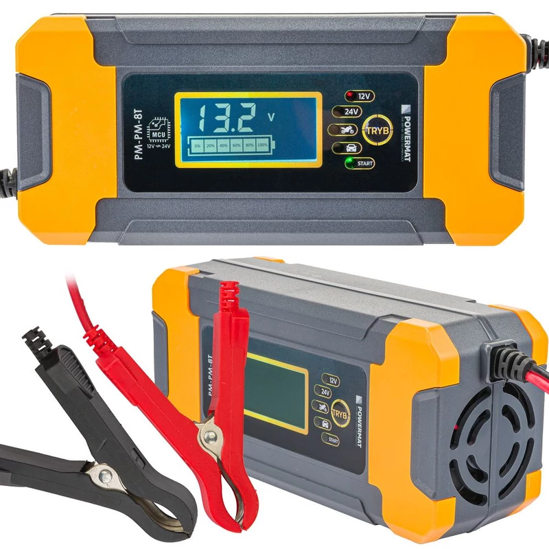Mikroprocesszoros akkumulátortöltő 12/24V PM-PM-8T