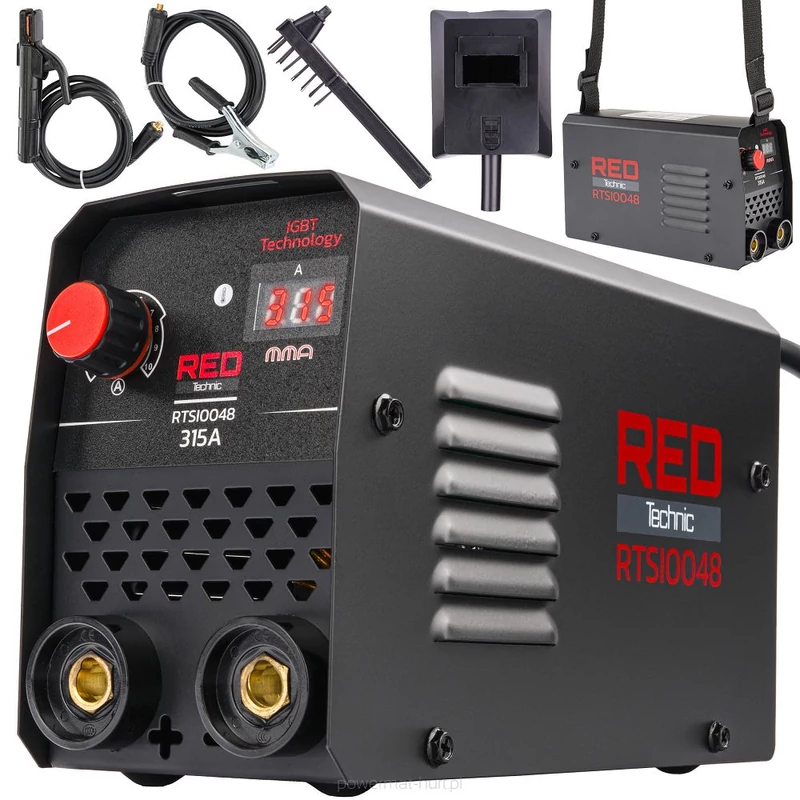 POWERMAT/ RED TECHNIC INVERTERES HEGESZTŐGÉP 315A LCD MMA IGBT RTSI0048